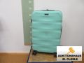 Koffer mit 4 Rollen, hellgruen, ca. 9,7 kg, gebraucht, siehe Bilder