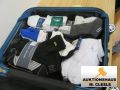 Koffer mit 4 Rollen, Inhalt: div. Socken, ca. 4,5 kg, siehe Bilder