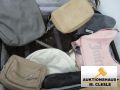 Koffer mit 4 Rollen, Inhalt: 16 div. Handtaschen, ca. 9 kg, gebraucht, siehe Bilder