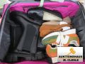 Koffer mit 4 Rollen, Inhalt: 10 Paar Damenschuhe, neu, Gr. 37+38, ca. 8,2 kg, siehe Bilder