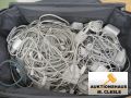 Tasche, Inhalt: div. Kabel, vorwiegend Apple Kabel, ca. 5,7 kg, gebraucht, siehe Bilder