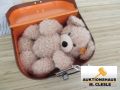 Teddyb&auml;r Steiff mit K&ouml;fferchen, Teddyb&auml;r Finn, beige, 28cm, neu,