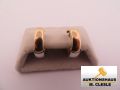 Creolen Ohrringe Gold 14K, 585, Gesamt Gew. ca. 1,8 gr., Durchm. = 1,9 cm, zweifarbig, gebraucht, siehe Bilder