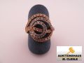 Fingerring Gold 18K, 750, Gesamt Gew. ca. 6,9 gr., Gr = 58, Steine unecht, gebraucht, siehe Bilder